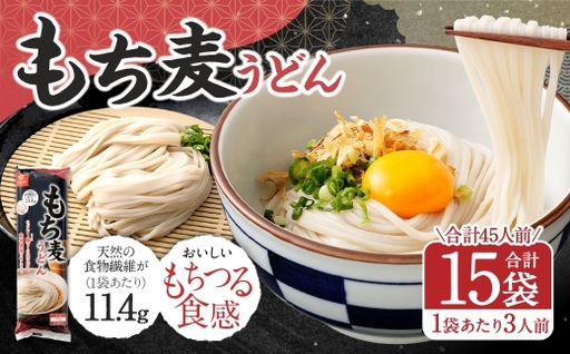 【はくばく】もち麦うどん 270g×15袋 うどん 麺 麺類 和食 食物繊維 食感 もち麦