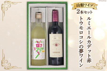 山梨ワイン2本セット(トウモロコシの夢ワイン・ルミエールカデット赤)