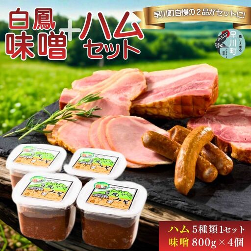 ハム 工房 セット& 白鳳 味噌 800g × 4個 ZAIDAN 特別セット