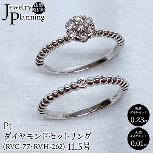 Ptダイヤモンドセットリング(RVG-77・RVH-262) 11.5号