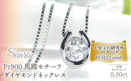 Pt900 [0.30ct] 馬蹄モチーフ Hカラー ダイヤモンドネックレス CSN00191-pt  |山梨県 昭和町 ジュエリー アクセサリー ギフト プレゼント 贈り物 記念日 誕生日 カジュアル フォーマル オケージョン