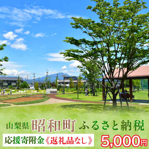 山梨県昭和町 応援寄附＜5,000円＞※返礼品なし SW001-3