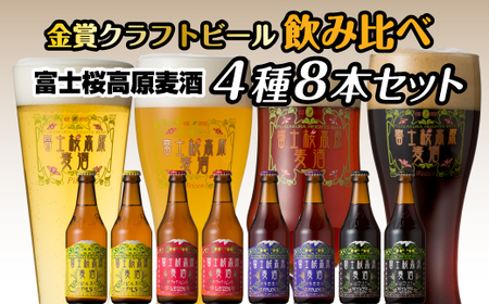 富士桜高原麦酒(4種8本セット)金賞クラフトビール飲み比べ