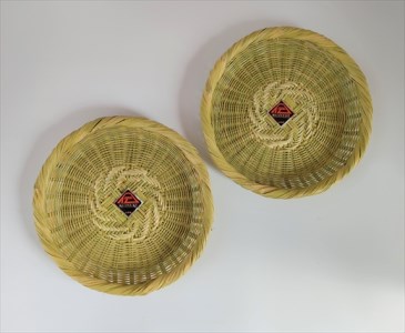 富士北麓”勝山”スズ竹細工「小皿」2枚セット 山梨県伝統工芸品