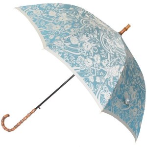 槙田商店[晴雨兼用]長傘 kirie 更紗:レイクブルー