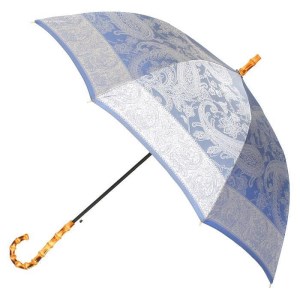 槙田商店[晴雨兼用]長傘 kirie ペイズリー:ミステリアスブルー