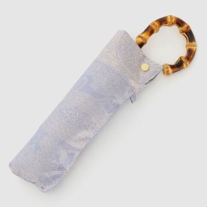 槙田商店【晴雨兼用】折りたたみ傘 kirie ペイズリー:アイスブルー