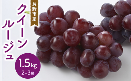 クイーンルージュ 1.5kg 2-3房 長野市産 フルーツ 果物 ぶどう ※配送不可:沖縄、離島