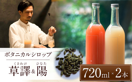 ノンアルコール ボタニカルシロップ ≪ 草譯&陽 ≫720ml 各1本 | ふるさと納税 飲料 ドリンク シロップ 長野県 松本市 ノンアル ボタニカル