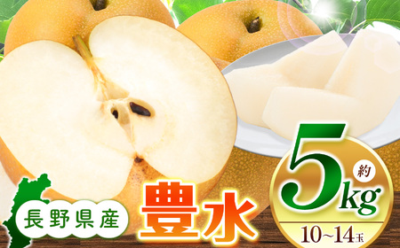 [先行受付]豊水5kg(10〜14玉)|ふるさと納税 松本市 なし 梨 豊水 果物 果汁 農家 自然 ビタミン 地元 新鮮
