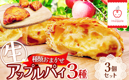 [種類お任せ]生アップルパイ3個セット| 菓子 ふるさと納税 お菓子 デザート 信州 林檎 おやつ アップルパイ クリーム 季節 人気 フルーツ スイーツ 洋菓子 ご当地 長野県 松本市