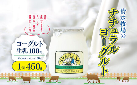 ヨーグルト生乳100パーセント Yaourt nature 100% 1個450g | ふるさと納税 長野県 松本市 信州産 ヨーグルト 生乳 クリーミー 無糖 生乳 乳製品 ミルク 新鮮