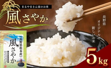 「まるやまさん家のお米」 風さやか 5kg×1袋 | お米 信州 5キロ 風さやか 長野米 美味しい 松本産 ふっくら 白米 ふるさと納税 松本市 長野県