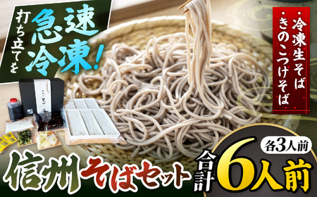 冷凍生そばセット3人前 きのこつけそば3人前セット