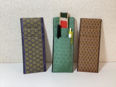 畳の縁(へり)で作ったペン差しセット | 手作り 雑貨 小物 カラフル 文房具 筆箱 赤 青 緑