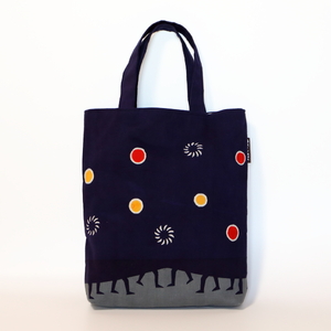 獅子舞 手提げ バック ( 20貫丸紡生地 紺色 ) | 装飾品 鞄 カバン かばん バッグ 手提げバッグ 紺色 紺 20貫丸紡生地 綿100% 綿 獅子舞 長野県 飯田市 信州