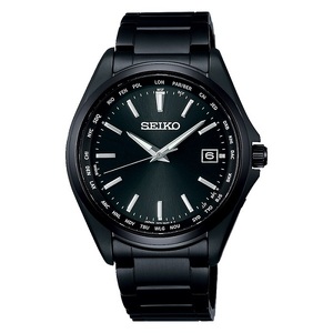 SEIKO 腕時計 セイコーセレクション 【 SBTM333 】ソーラー電波修正 ／ ソーラー電波時計 ワールドタイム メンズ ブラック セイコー 時計 ウォッチ ウオッチ ブランド プレゼント 信州 長野県 諏訪 諏訪市 【61-111】