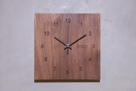[ウォールナット] arca_muku 時計 全3種 [85-03WN]/掛時計 置時計 電波時計 天然木 シンプル ギフト 祝い