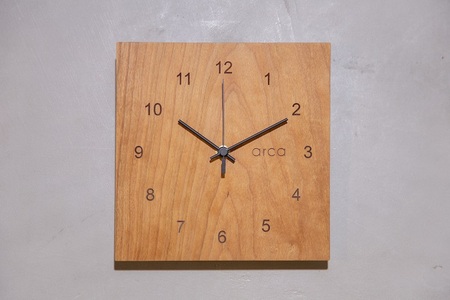 [チェリー] arca_muku 時計 全3種 [85-03CH]/掛時計 置時計 電波時計 天然木 シンプル ギフト 祝い