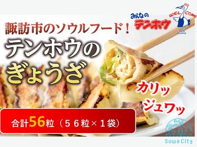 [餃子56粒]テンホウのぎょうざ 1袋(56粒×1袋)/ テンホウ 冷凍 大容量 餃子 ぎょうざ ギョウザ おすすめ 信州 長野県 諏訪市 諏訪 [21-03]