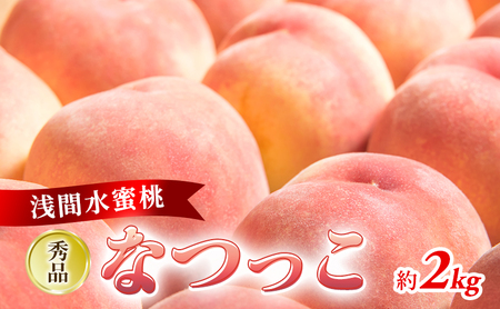 ふるさと納税 2025年発送 「浅間水蜜桃プレミアム」 もも なつっこ 秀品 約2kg 5〜9玉 果物 桃 フルーツ モモ 果肉 長野県産 小諸市