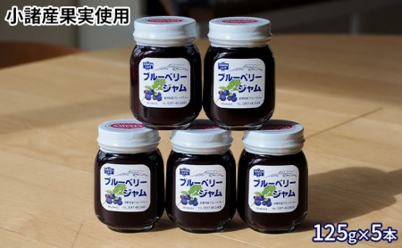 ジャム ブルーベリー 125g 5本 セット 信州小諸産 長野