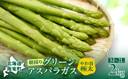 【先行受付】令和7年産 朝採りグリーンアスパラ  2kg＜ 川越農場 ＞野菜 春 夏 北海道アスパラ 雨竜町産 パスタ サラダ スープ 旬 やわ旨