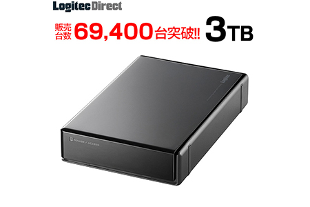 【AG-27】ロジテック HDD 3TB USB3.1(Gen1) / USB3.0 国産 TV録画 省エネ静音 外付け ハードディスク テレビ 3.5インチ 4K録画 PS4/PS4 Pro対応【LHD-ENA030U3WS】