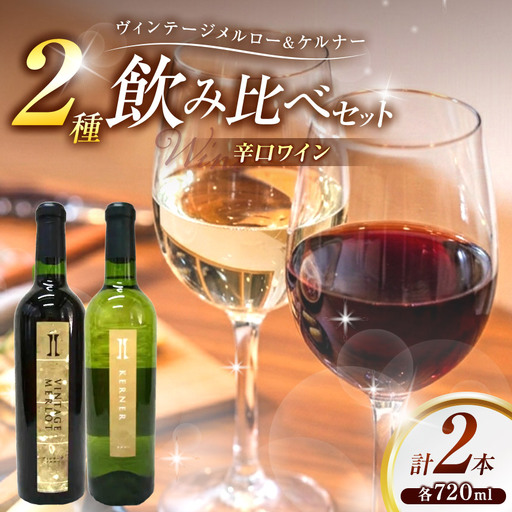 伊那ワイン工房 辛口ワイン2本セット(ヴィンテージメルローとケルナー)[020-53]