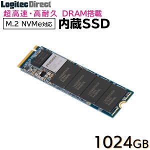 【074-01】ロジテック DRAM搭載 内蔵SSD M.2 NVMe対応 1024GB データ移行ソフト付【LMD-MPDB1024】