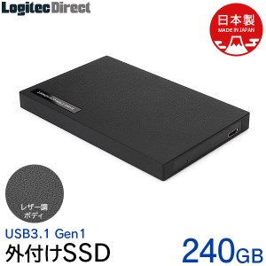 【024-02】ロジテック 外付けSSD ポータブル 小型 240GB USB3.1 Gen1 【LMD-PBR240U3BK】