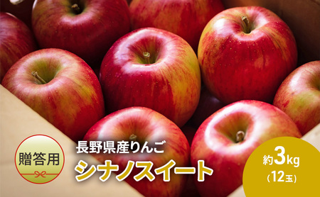 [贈答用]長野県産りんご「シナノスイート」約3kg(12玉)
