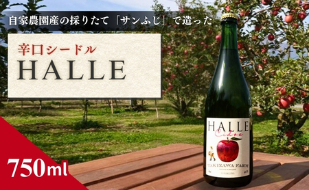 [信州産りんご]辛口シードル「HALLE」(750ml×1本) お酒 アルコール リンゴ サンふじ