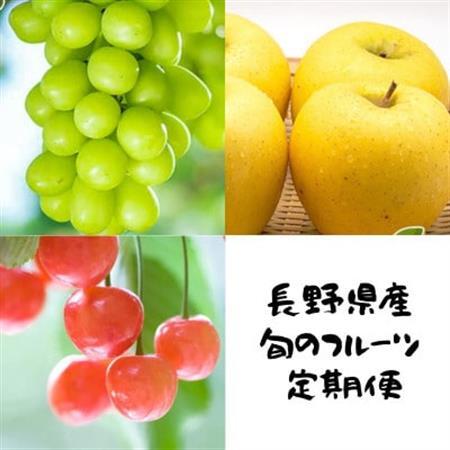 [発送月固定定期便]長野の果物 サクランボ+シャインマスカット+シナノゴールド全3回[配送不可地域:離島]