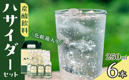 炭酸飲料 サイダー セット 6本 × 250ml ハサイダー 箱入り