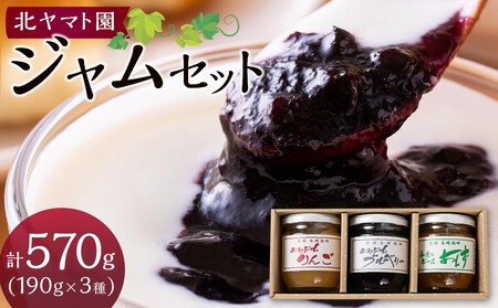 ジャム セット 570g ( 190g × 3種 ) 北ヤマト園 | ジャム ジャム ジャム ジャム ジャム ジャム