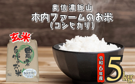 [令和6年産]奥信濃飯山〜木内ファームのお米〜 玄米 5kg (6-74A)