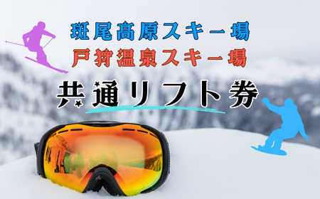 飯山市内2スキー場 共通リフト引換券1枚(C-2.6)