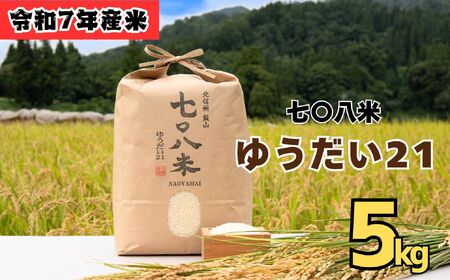 [令和7年産 新米] 七〇八米 ゆうだい21 精米 5kg (7-81) お米 コメ 白米 ご飯 長野県 信州 飯山市 新米 令和7年 ゆうだい 産地直送 農家直送 低農薬