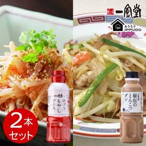 一風堂 簡単!人気!万能調味料 ホットもやしソース 秘伝のとんこつダシ 各1本セット_調味料 だし  ダシ  調味料   _【1570849】