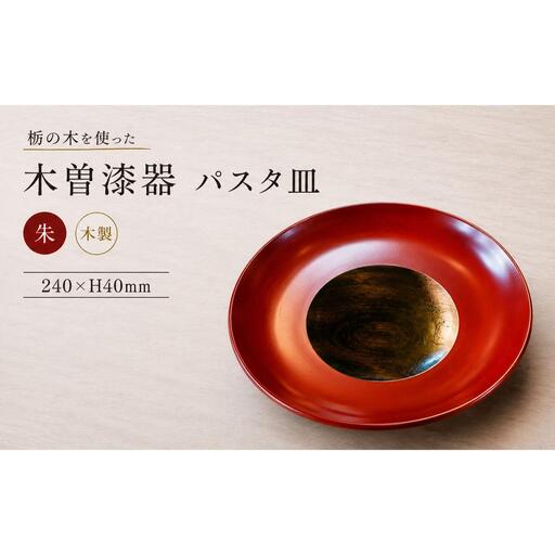 ≪木曾漆器≫ 8.0 パスタ皿 [ 朱 ]