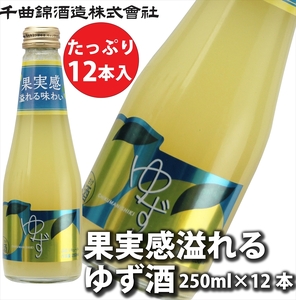 信州佐久　果実酒 千曲錦　果実感溢れるゆず酒　250ml×12本セット【 酒 さけ 長野県 佐久市 】