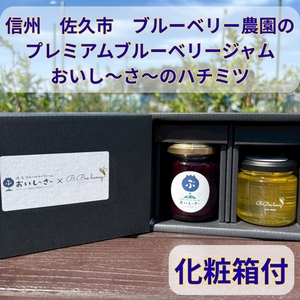 長野県産 ブルーベリージャム125gとはちみつ100gセット(各1本/化粧箱入) 信州 佐久市 無添加 国産 アカシア 蜂蜜 ハニー パン ヨーグルト はちみつ