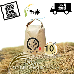 [令和7年産・白米10kg×定期便3ヶ月]特別栽培「五郎兵衛さんのお米」 [2025年10月初旬以降順次配送] 長野県 信州 先行予約 新米 こしひかり[五郎兵衛米 米 コメ 白米 精米 お米 こめ おこめ 備蓄品 仕送り おすそ分け コシヒカリ こしひかり 新米予約 長野県 佐久市]