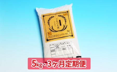 [3ヶ月定期便]信州佐久産 コシヒカリ 五郎兵衛米 5kg 幻の米 美味しいお米 お取り寄せ