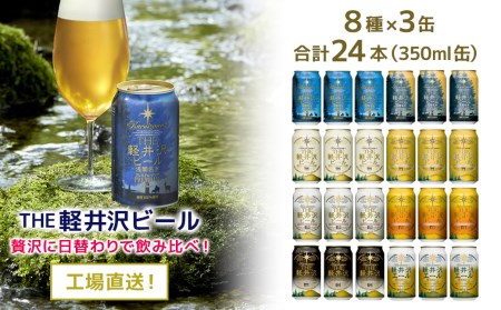 クラフトビール24缶を詰め合わせた THE軽井沢ビール飲み比べセット