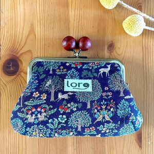 ふっくら親子がま口手芸キット[生地 白地 森と動物柄]| 手芸キット がま口財布 長野県 千曲市