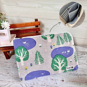 マチ付きL字マルチケース手芸キット[生地 北欧森イエロー×ベージュ]| 手芸キット 長野県 千曲市