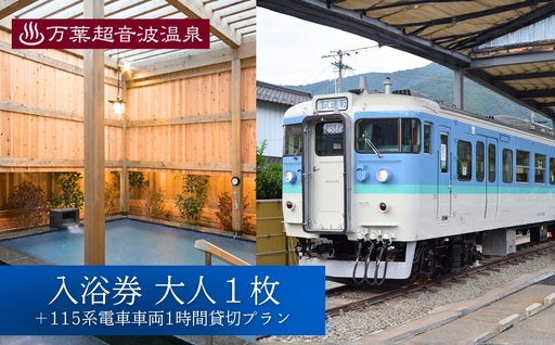 万葉超音波温泉 入浴券(大人1枚)+115系電車車両1時間貸切プラン | 温泉 旅行 体験 千曲市 長野県 信州