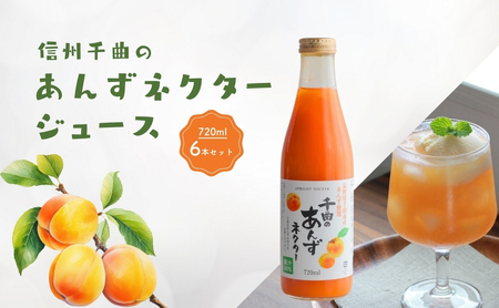 信州 千曲のあんず ネクター ジュース 720ml 6本セット｜ ジュース ジュース ジュース ジュース ジュース